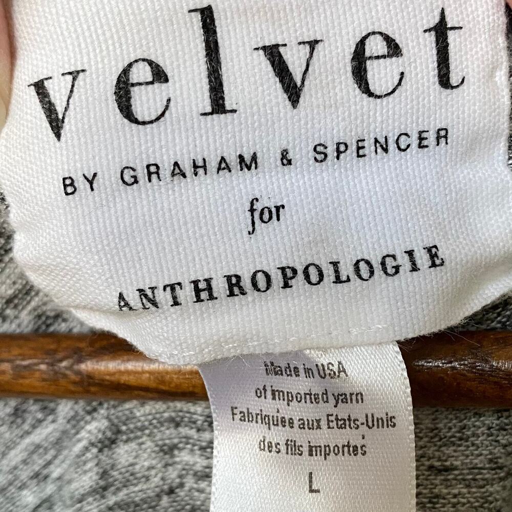 Velvet by Graham & Spencer Anthropologie Gray Duster Cardigan Womens L Long - Picture 5 of 5